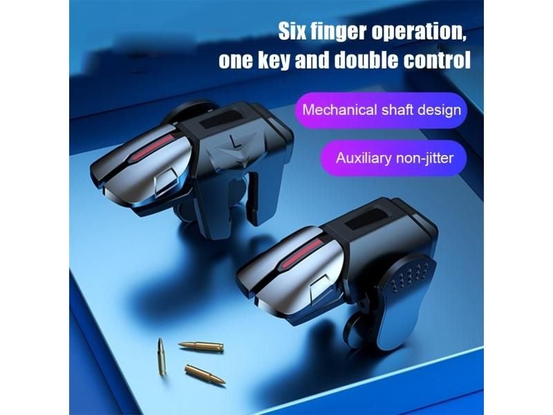 For PUBG Game Controller 6 Fingers Mobile Phone Gamepad Mobile Joystick Trigger Carousel 1