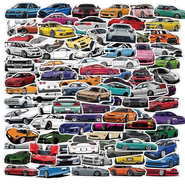 10/30/50/100PCS JDM Retrofit Racing Car Graffiti Stickers Laptop Carousel 1
