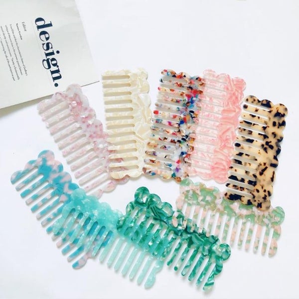 Korean Fashion Acetate Anti-static Massage Hair Combs Colorful Carousel 2