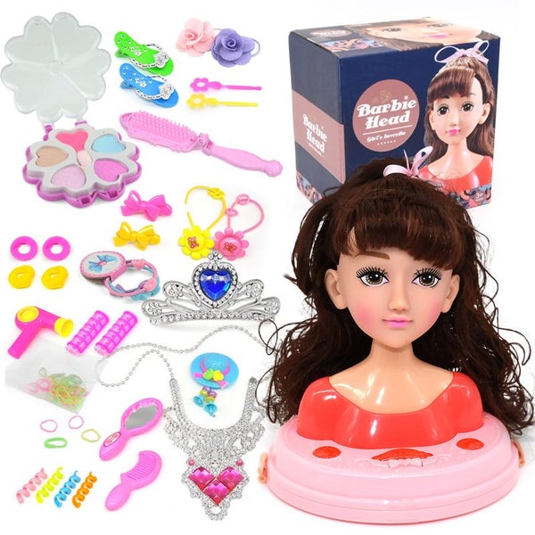 Children's Makeup Toy Princess DIY Head Mannequin Set Multi Carousel 1