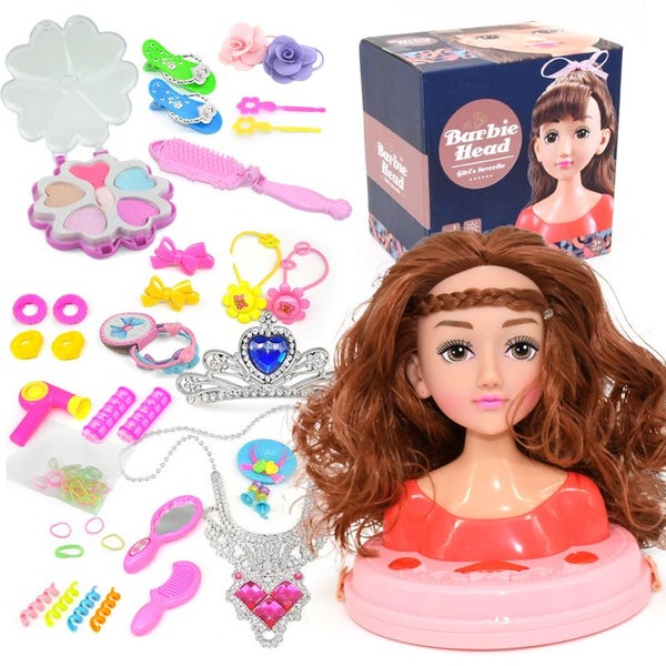 Children's Makeup Toy Princess DIY Head Mannequin Set Multi Carousel 2