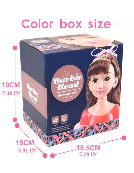 Children's Makeup Toy Princess DIY Head Mannequin Set Multi Carousel 7