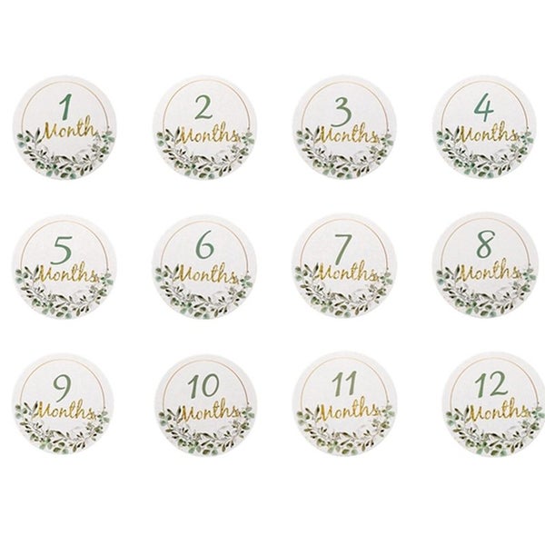 1Set Baby Milestone Cards Paper Made Water Droplets Memorial Birth Carousel 1