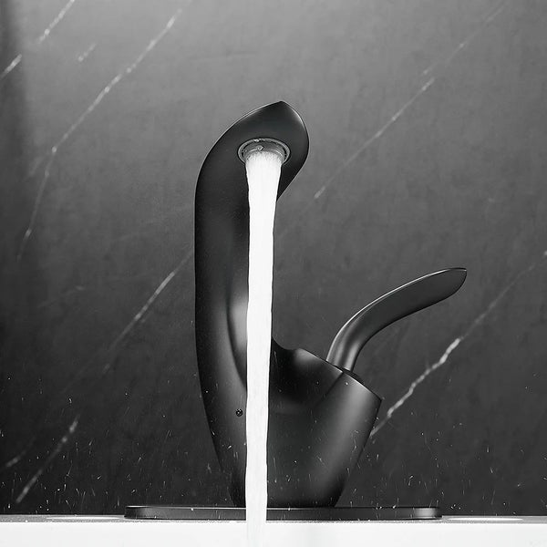 Mixer Tap Brass Sink Bathroom Faucet Deck Mounted Hot Cold Water Basin Taps Carousel 2