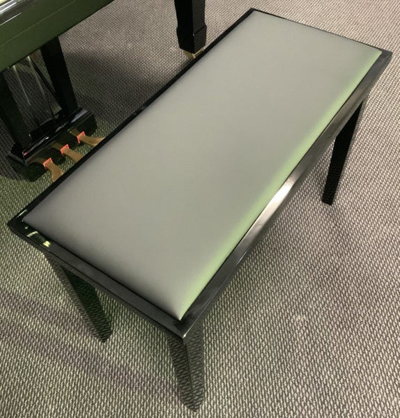 Piano Bench - Soft Leather Top with Internal Storage - Black Carousel 1