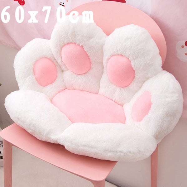 Cat Paw Cushion Chair Seat Cushion Office Seat Backrest Pillow Soft Carousel 1