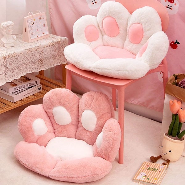 Cat Paw Cushion Chair Seat Cushion Office Seat Backrest Pillow Soft Carousel 2
