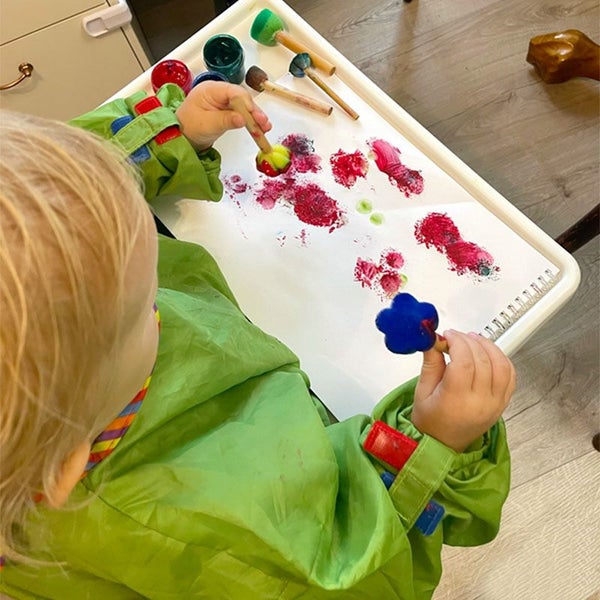 Children Toddler Sponge Stamp Brush Kits Flower Drawing Toys for Carousel 7
