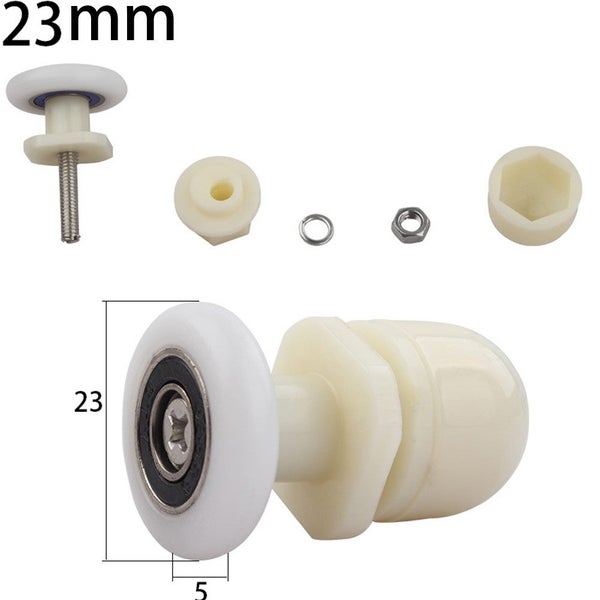 4PCS 19/23/25mm Diameter Shower Glass Sliding Door Hanging Wheel Carousel 1