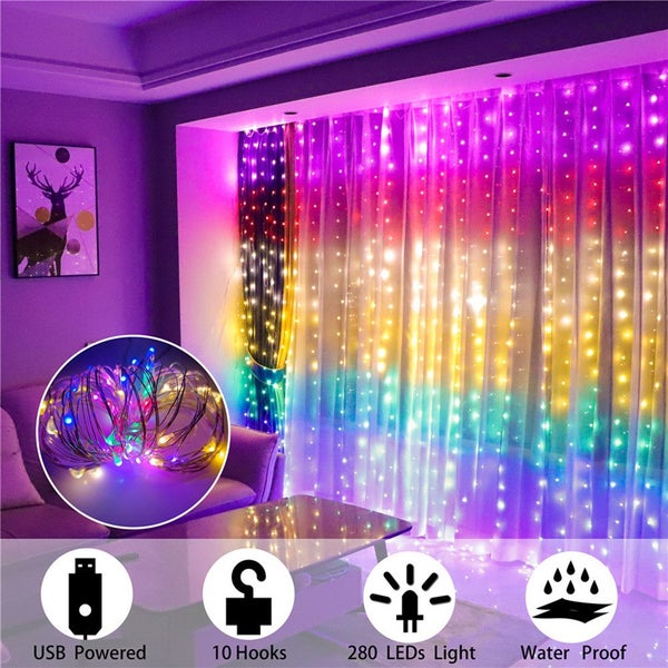 3M USB Rainbow String Light LED Fairy Garland Curtain Light For Carousel 2