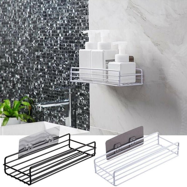 Kitchen Bathroom Organizer Bracket Stainless Steel Shower Adhesive Carousel 6