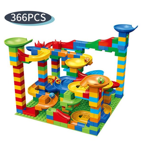 84-504PCS Small Size Marble Race Run Blocks Maze Ball Track Building Carousel 1