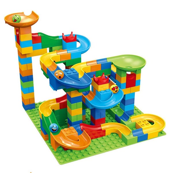 84-504PCS Small Size Marble Race Run Blocks Maze Ball Track Building Carousel 7