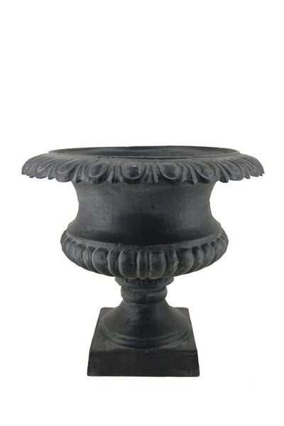 Planter - Cast Iron Urn - Charcoal Carousel 1