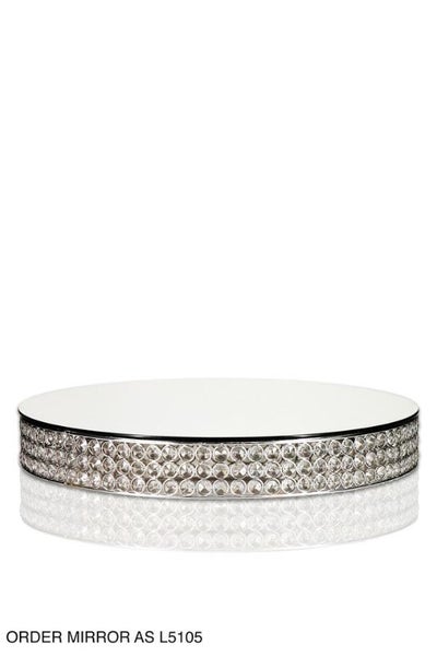 Crystal Look Cake Stand - Silver Carousel 1