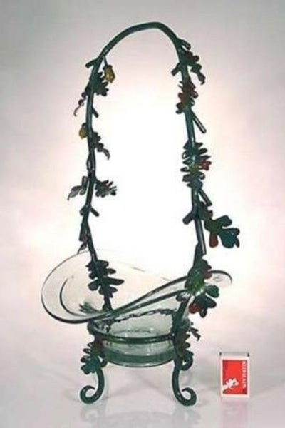 Flower Basket Large Clear - Light Green Carousel 1