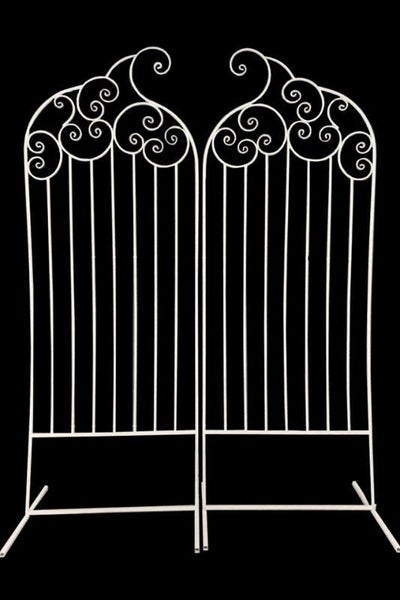 Event Backdrop - French Door Panel - White - Set of 2 Carousel 1