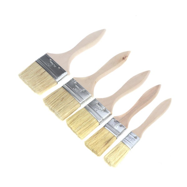5PCS Paint Brushes with Wooden Handle Paint Brush for Wall And Carousel 6
