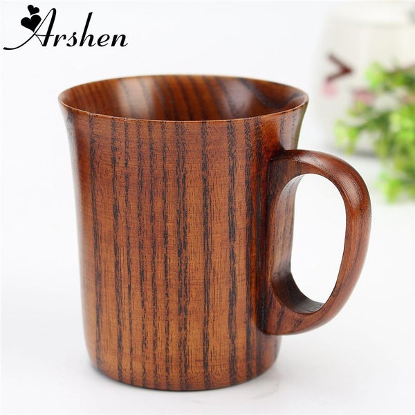 Arshen 300ml Primitive Drinking Mug Handmade Wooden Mug Natural Tea Carousel 2