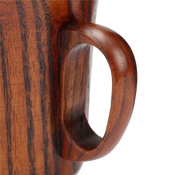 Arshen 300ml Primitive Drinking Mug Handmade Wooden Mug Natural Tea Carousel 6