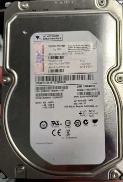 Seagate 3TB 7200RPM 6Gb/s 3.5" LFF SAS Drive Carousel 1
