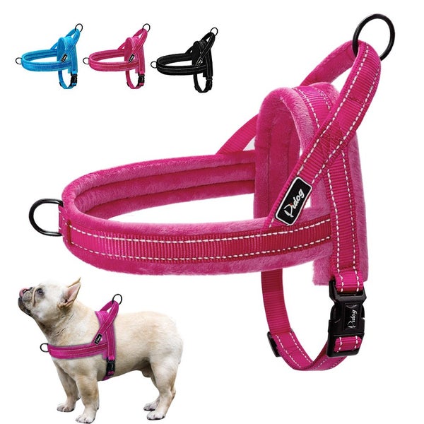 Nylon Reflective Pet Dog Harnesses Vest Soft Flannel Padded No Pull Carousel 2