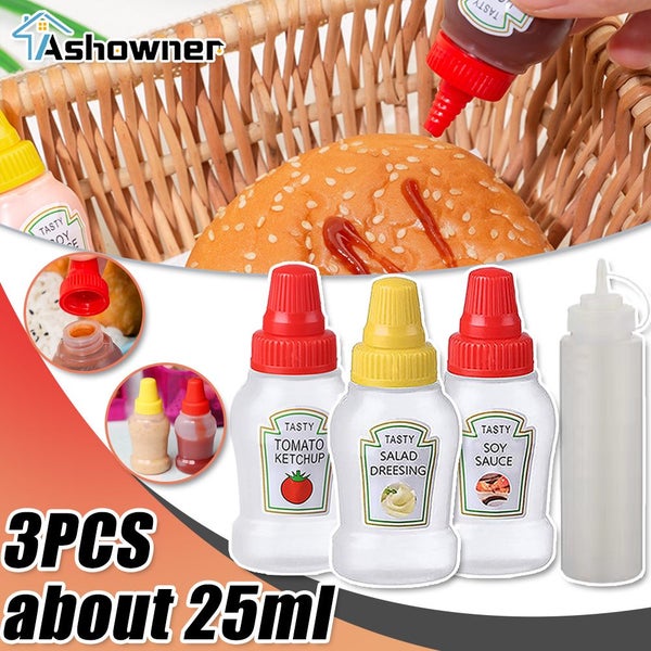 Mini Tomato Ketchup Bottle Portable Sauce Salad Squeeze Bottle Small Carousel 2