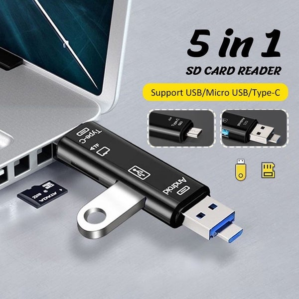 SD Card Reader USB C Card Reader USB 2.0 TF/Mirco SD Smart Memory Carousel 2