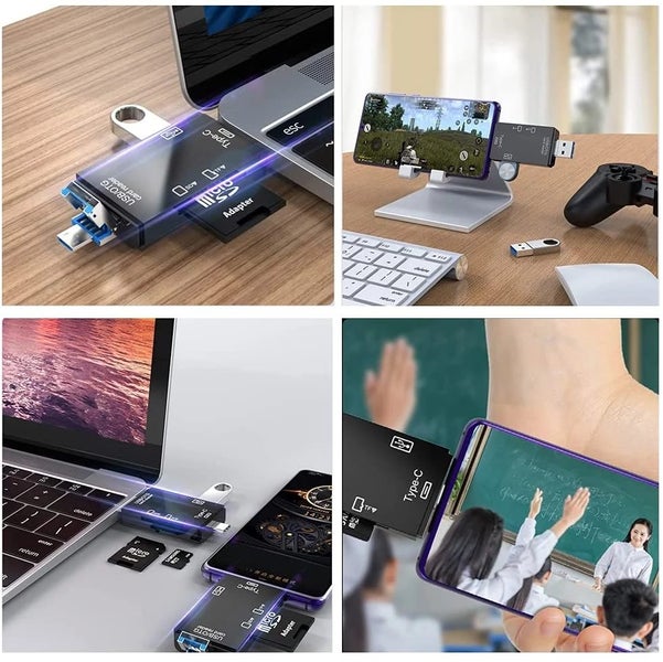 SD Card Reader USB C Card Reader USB 2.0 TF/Mirco SD Smart Memory Carousel 7