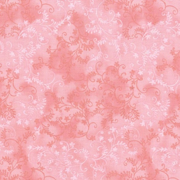 Quilting Patchwork Sewing Fabric Mystic Vine Salmon 50x55cm FQ Carousel 1