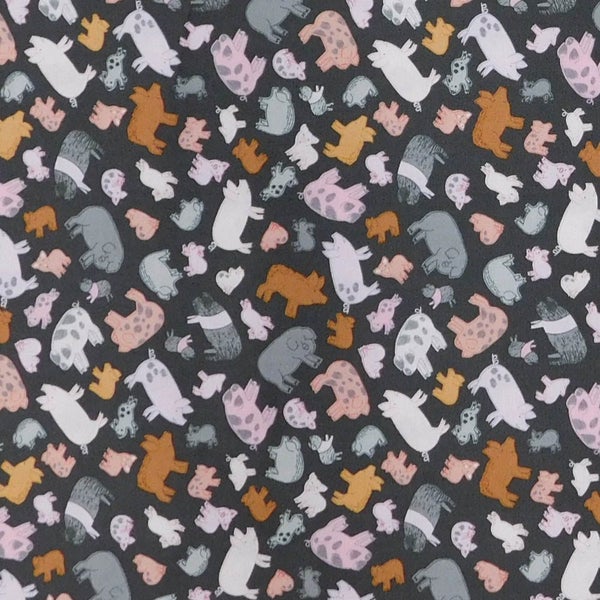 Quilting Patchwork Sewing Fabric Piggy Tales Allover 50x55cm FQ Carousel 3