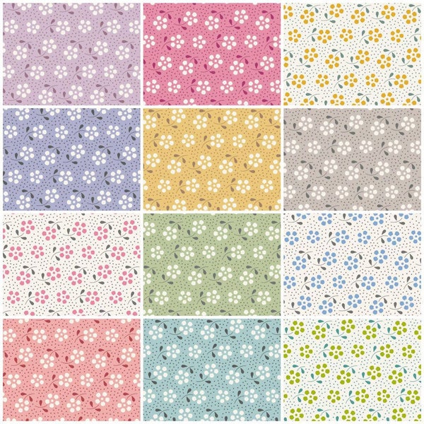 Quilting Patchwork Fabric TILDA Floral Meadow Pink 50x55cm FQ Carousel 2