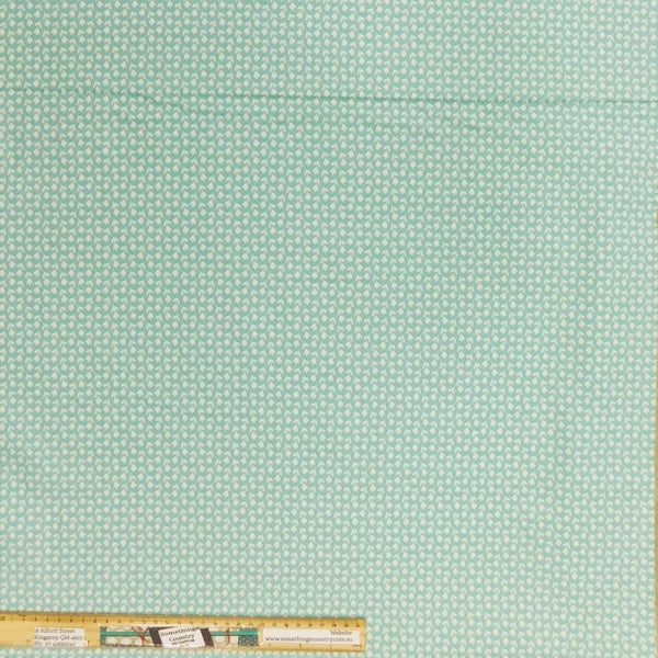 Quilting Patchwork Sewing Fabric Flower Festival Aqua 50x55cm FQ Carousel 2