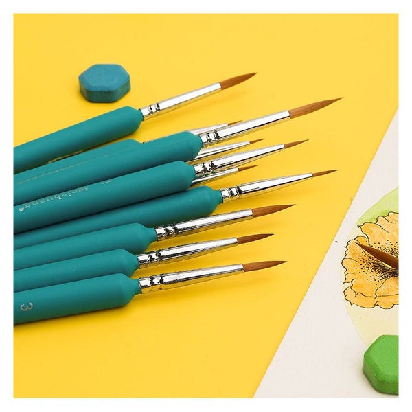 11pcs Hook Line Pen For Watercolor Oil Painting Extra Fine Soft Wolf Carousel 1