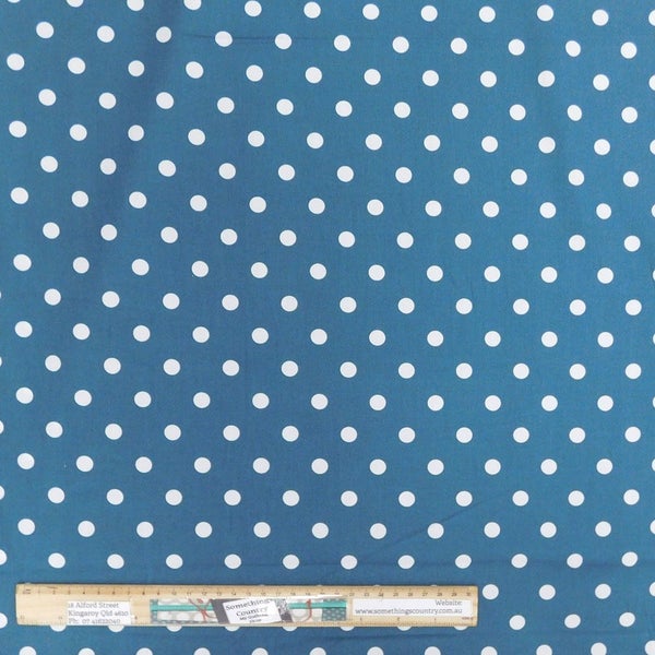 Quilting Patchwork Sewing Fabric Large Spots Blue Grey Material 50x55cm FQ Carousel 2