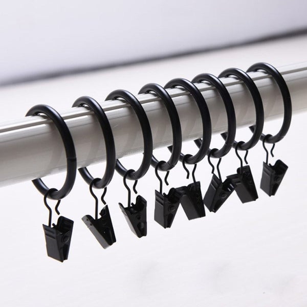 10 pcs/pack High Qaulity Curtain Rings Clamps Drapery Clips Carousel 1
