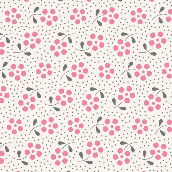 Quilting Patchwork Fabric TILDA Floral Meadow Pink 50x55cm FQ Carousel 1