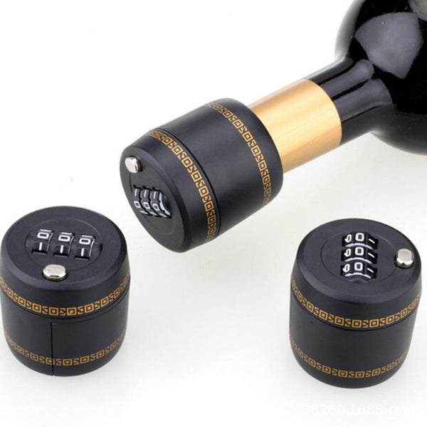 Plastic Bottle Password Lock Wine Stopper Carousel 1