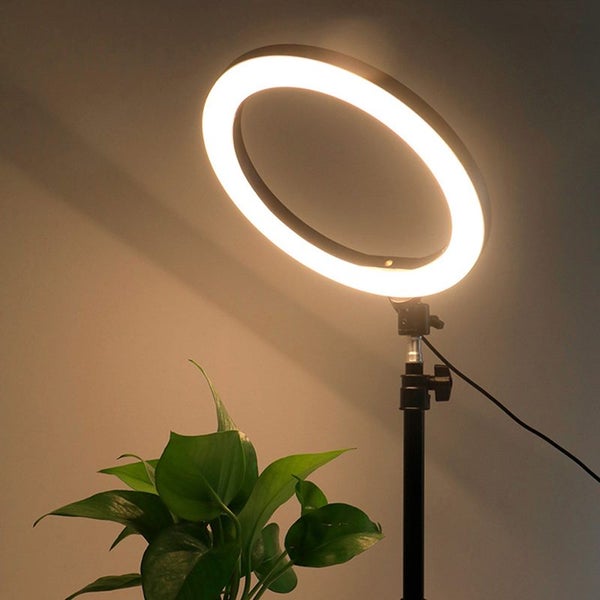 10 Inch Ring Light Kit with Overhead Phone Holder Tripod Carousel 6