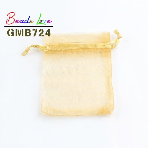 50pcs Drawstring Organza Bags Jewelry Packaging Bags Candy Wedding Carousel 1