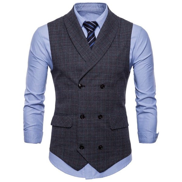 Suit Vest Jacket Casual Double-Breasted Carousel 1