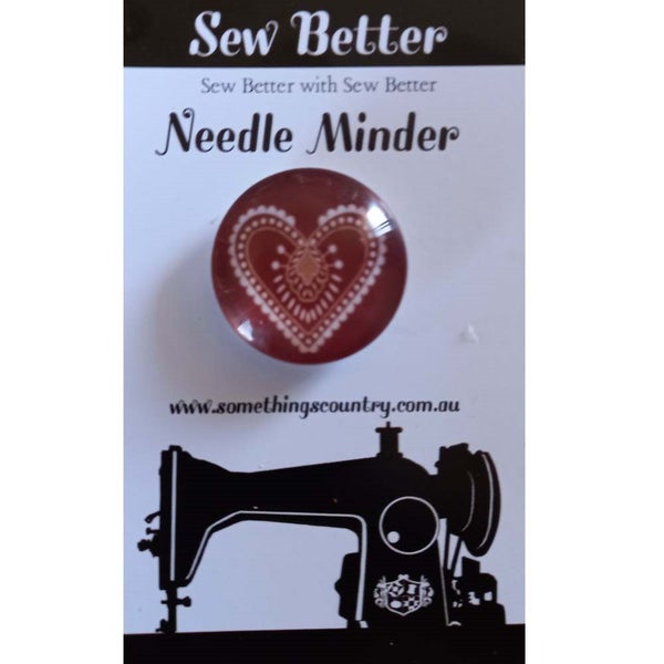 Sew Better Cross Stitch Needle Minder Keeper White Heart Magnet Carousel 2
