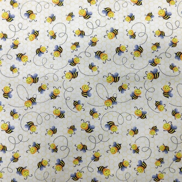 Quilting Patchwork Sewing Fabric Honey Bees 50x55cm FQ Carousel 3