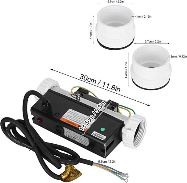 LX SPA POOL AND BATHTUB INLINE Stainless Heater 1.5KW-- H15-R1 Carousel 2