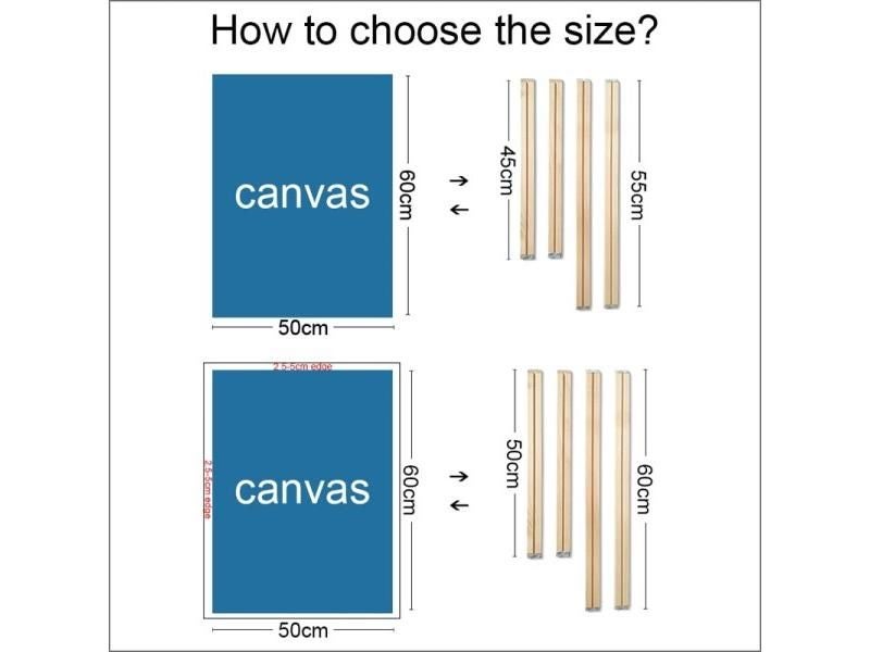 Picture Frame Custom Size DIY Natural Wood Canvas Wall Frame Carousel 1