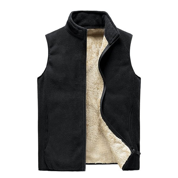 Autumn Winter Fleece Mens Vest Jacket Casual Warm Thick Big Tall Plus Carousel 1