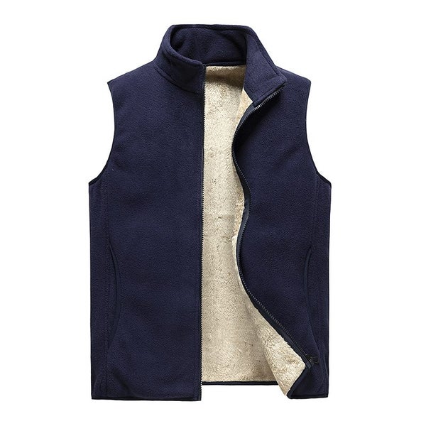 Autumn Winter Fleece Mens Vest Jacket Casual Warm Thick Big Tall Plus Carousel 2