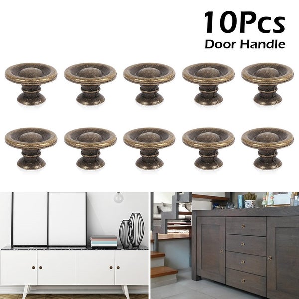 10PCS Vintage Round Drawer Door Knob Hardware Retro Furniture Cabinet P Carousel 1
