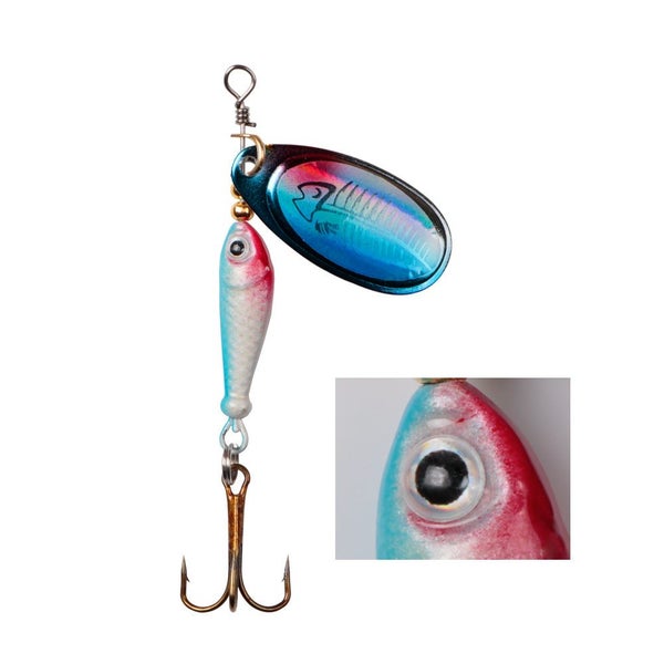 Rotating Spinner Fishing Lure 7cm 9g Metal Spoon Hard Bait Treble Carousel 7