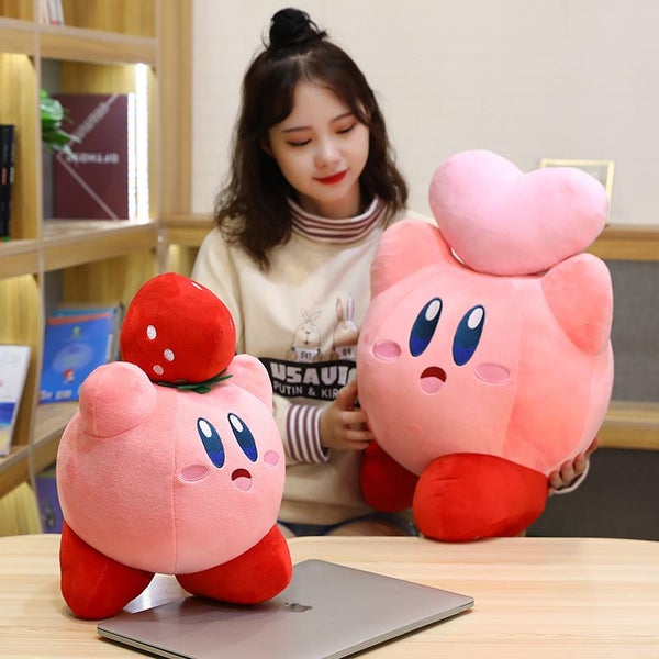 30cm Kirby Kawaii Cos Chef Heart Strawberry Soft Stuffed Plush Dolls Carousel 7